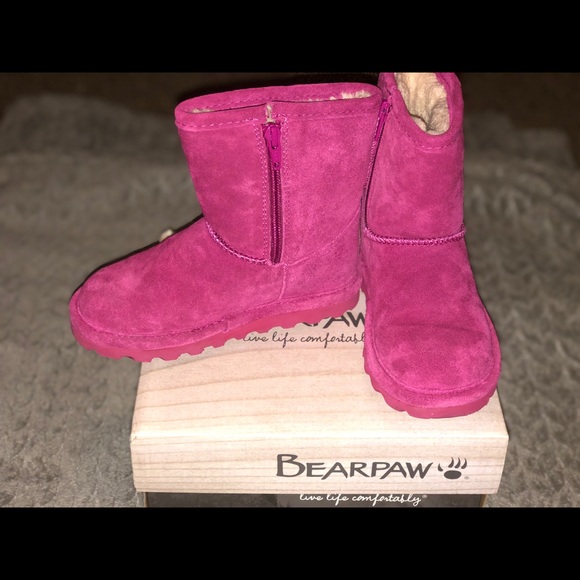 Pink toddler BearPaw boots - Picture 3 of 5